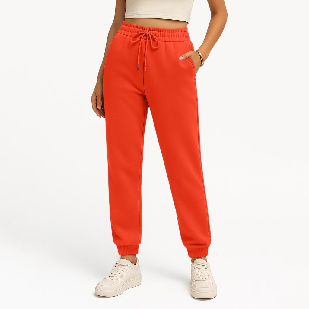 Women  Elastic Waist Cuff Pants Trousers Summer Loose Fit Hiking Jogger Pant With Pocket