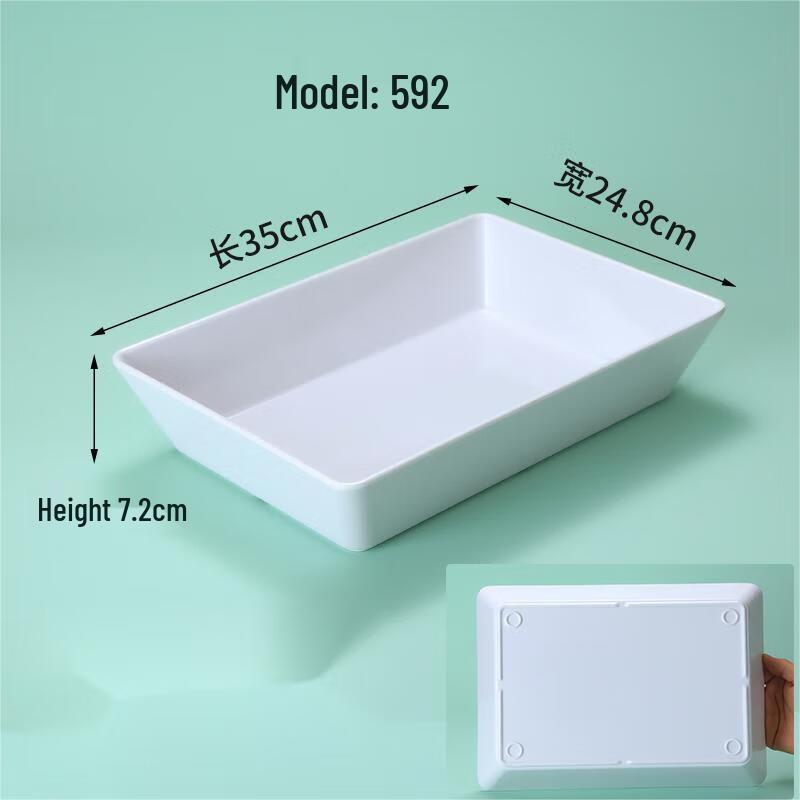 Qianxing White Melamine Food Display Tray