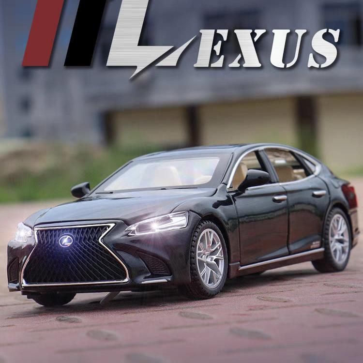 Toyota Lexus LS500H Limuzină Simulare Diecast & Vehicule de Jucărie Sunete & Lumină Mașină cu Tragere înapoi 1:32 Cadouri din aliaj pentru copii
