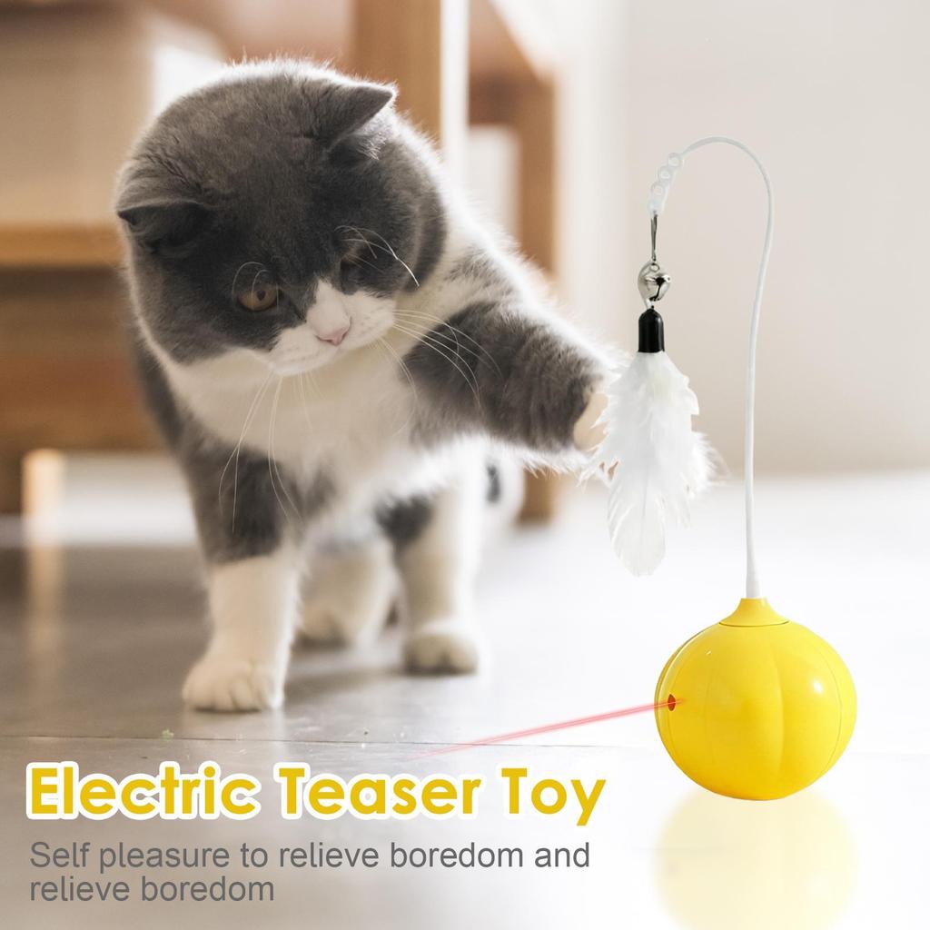 Automatic Cat Toy Interactive Pet Teaser Wand Touch Activated Kitten Toy For Small Medium Kitten Indoor Outdoor Yards Porches
