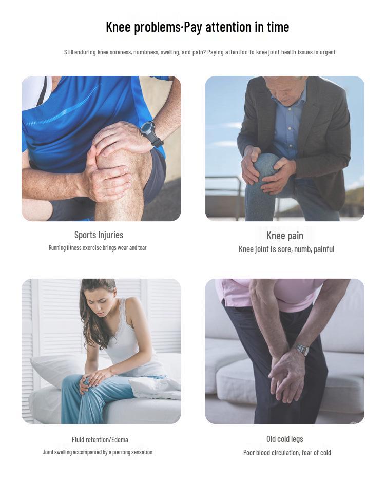 Far Infrared Electric Heating Knee Massager for Pain Relief and Therapy