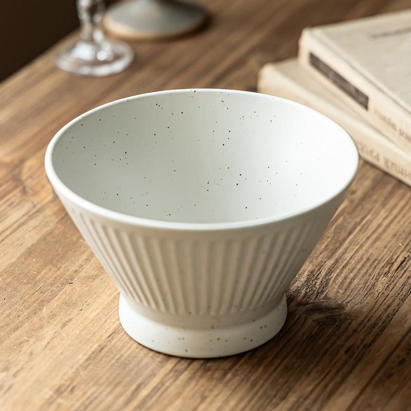 Reliéfní Klobouková Mísa Retro Vysoká Mísa Domácí Keramická Mísa Mísa na Nudle Mísa na Zeleninu Japonské Nádobí Malá Mísa Mísa na Salát