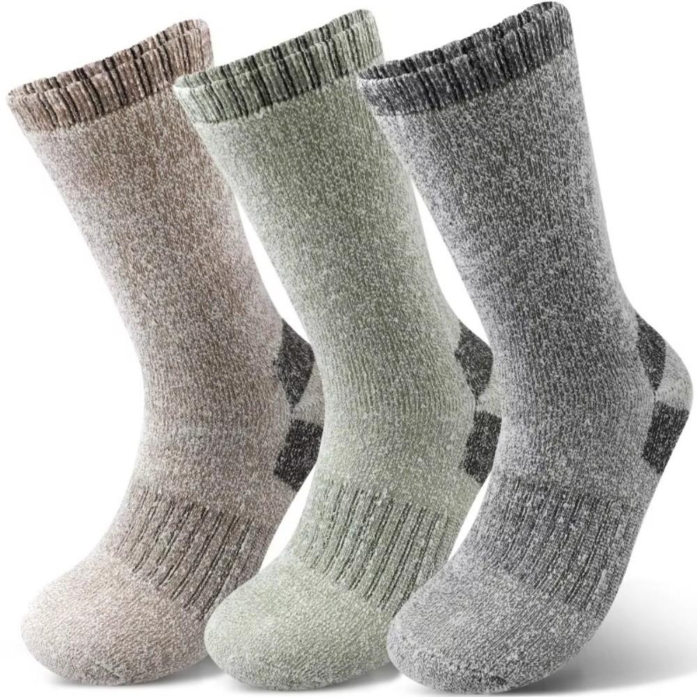Soft Super Thick Men Socks Keep Warm Middle Tube Winter Socks Fleece Lined Skiing Sports Socks Winter