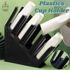 4 Layers Paper Cup Holder Disposable Cup Holder Coffee Milk Tea Bar Drinking Cup Holder Plastic Storage Rack Cup Divider