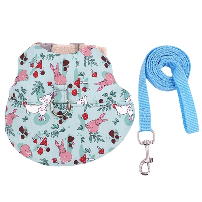 Set Pettorina e Guinzaglio per Animali Piccoli con Trazione Pettorina Regolabile Conigli Pettorina da Esterno per Addestramento Animali Controllo Facile
