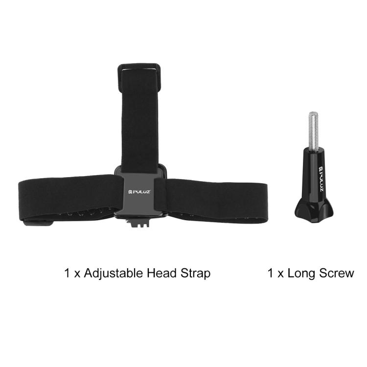 PULUZ Elastischer Befestigungsgurt, verstellbares Kopfband für GoPro, Insta360 ONE R, DJI Osmo Action und andere Actionkameras