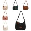 Light Corduroy Tote Bag For Students Large Capacity Casual Shoulder Purse