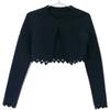 ALAIA Black rayon blend cropped cardigan tops 36 blackUsed