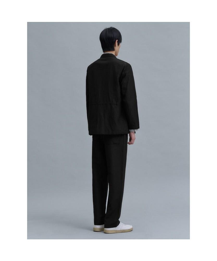 SHIFT.G Wool Linen Editor Setup Pants Black