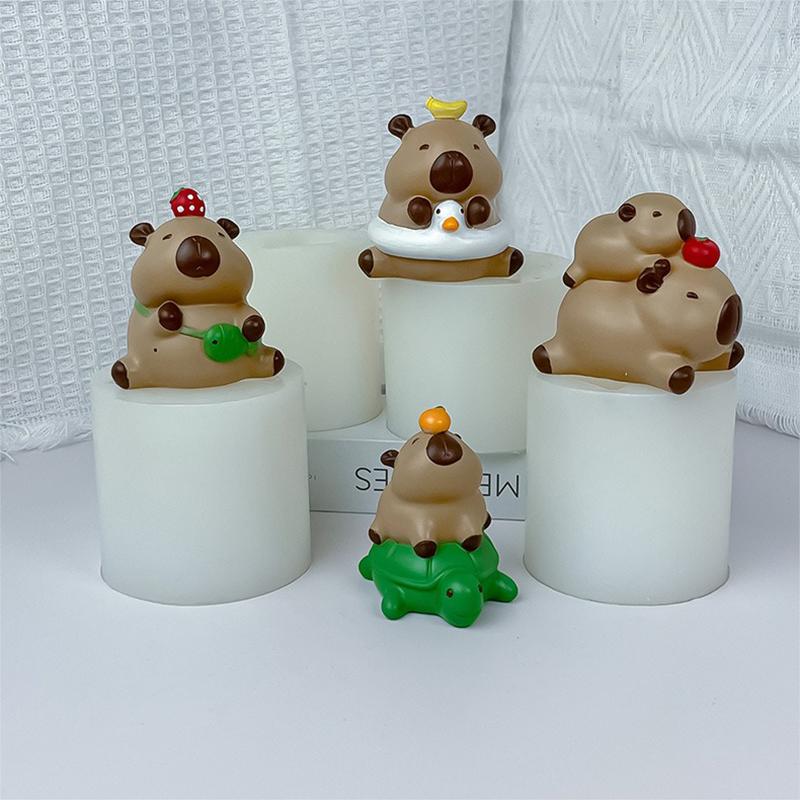 2025 NEW Cute Capybara Milk Jelly Silicone Mold Pudding Dolphin Pudding Mould Home Baking Accessories Kitchen Tool