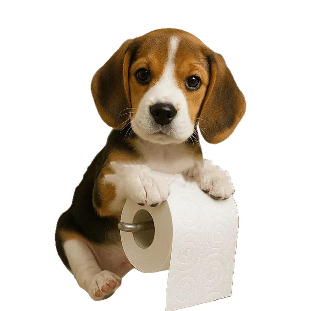 Playful Canine Inspired Tissue Dispenser High Quality Resin Construction Unique Gift For Housewarming Party