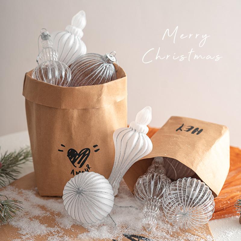 1PC Minimalist Holiday Hanging Ornaments Stylish Tree Hanging Accessories Photo Prop Christmas Balls Atmosphere Photography Orbs