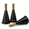 Wooden Handle Cheese Grater Stainless Steel Garlic Grinder Black Conical Vegetable Grater  Home