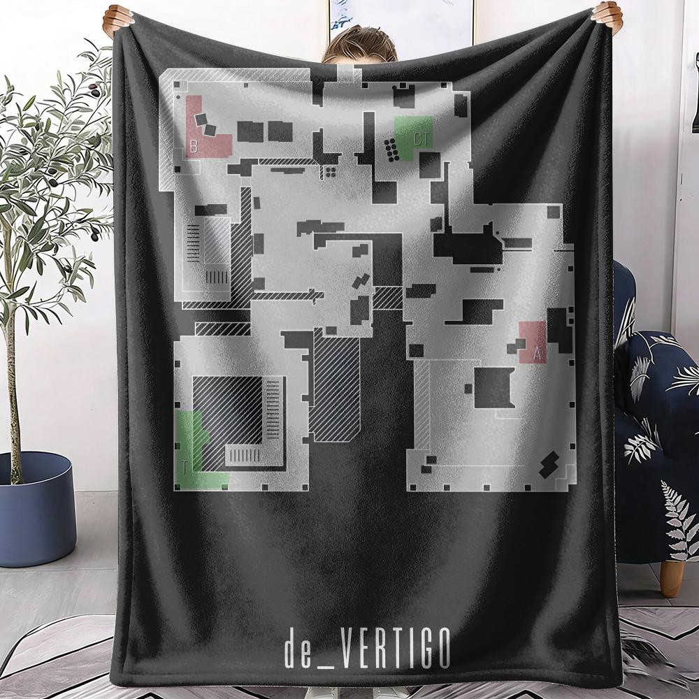 C-Counter Strike CS Go Throw Summer Lightweight Flannel Blanket Soft Breathable AC Throw for Sofa Bed Travel Cozy Nap