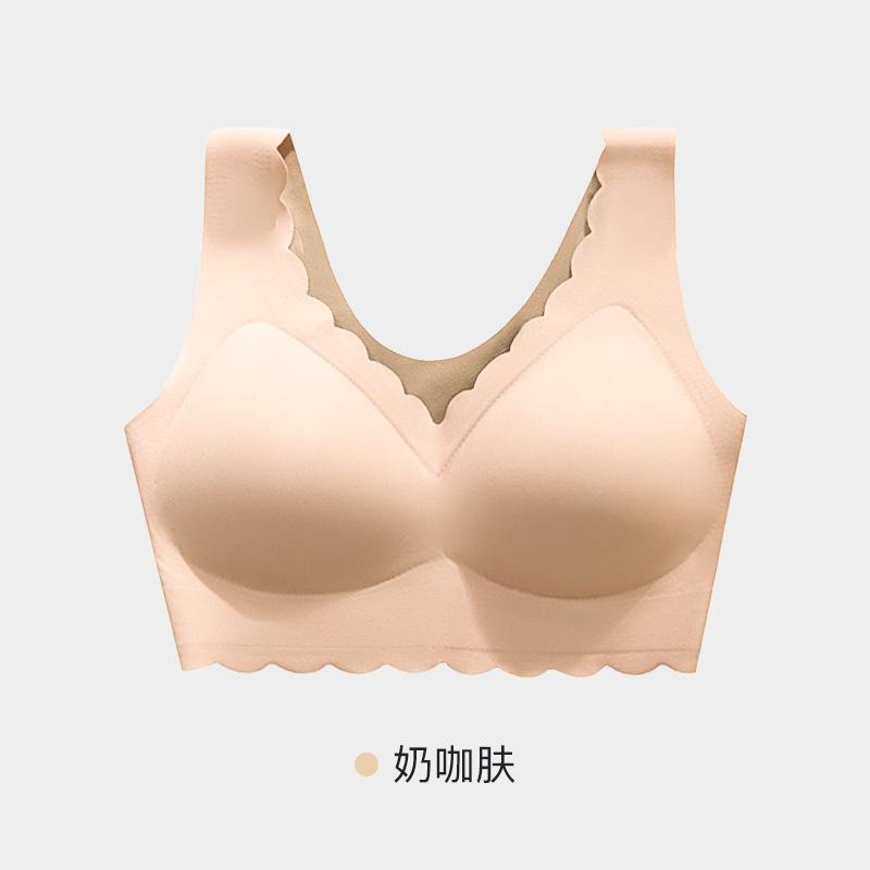 

In the elderly mother underwear women s seamless vest type no steel ring gathering women close sub-breasts big breasts show small bra Xxxl [recommended 70-80kg 42/95]