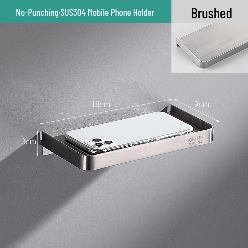 Jinyi Stainless Steel Wall-Mount Phone Holder & Bathroom Tray