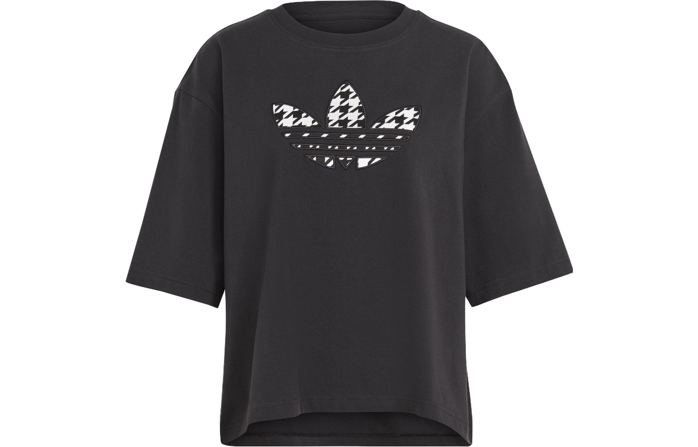 Adidas Originals Drop Shoulder Sleeve T Shirt Women s Black IC5145 M