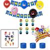 Birthday Party Sonic Cartoon Decorations Banners Cake Topper Set Balloon