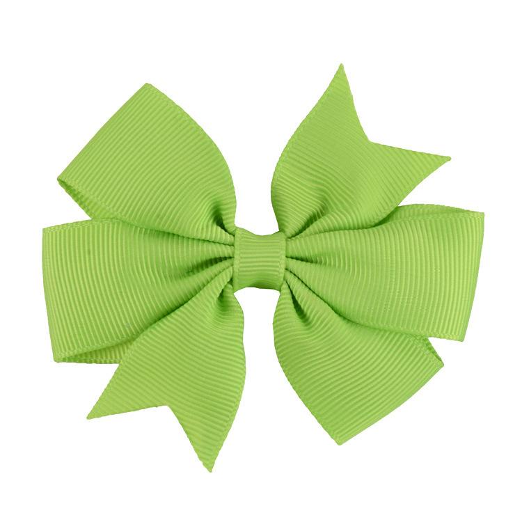 8x8cm 1PC Solid Color Grosgrain Ribbon Bows Clips Hairpin Girl's Hair Bowties Boutique Hair Clip Headwear Kids Hair Accessories