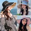 All-match Big Brim Cover Face Fisherman Hat Summer Bucket Hat for w/ Windproof Rope for Sun Hat Sunscreen for Outdoor Ac  Khaki