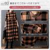 YasYouRi Check Maxi Button Loose Plus Long Korean Style Dress, Spring/Autumn, Women's, Large, Neck, Long, Fit, Size, Sleeves, Cotton-Linen,