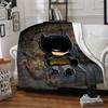 1pc Batman Flannel Throw Blanket Lightweight Soft Warm All Season Blanket for Sofa, Bed, Travel, Camping L1024172