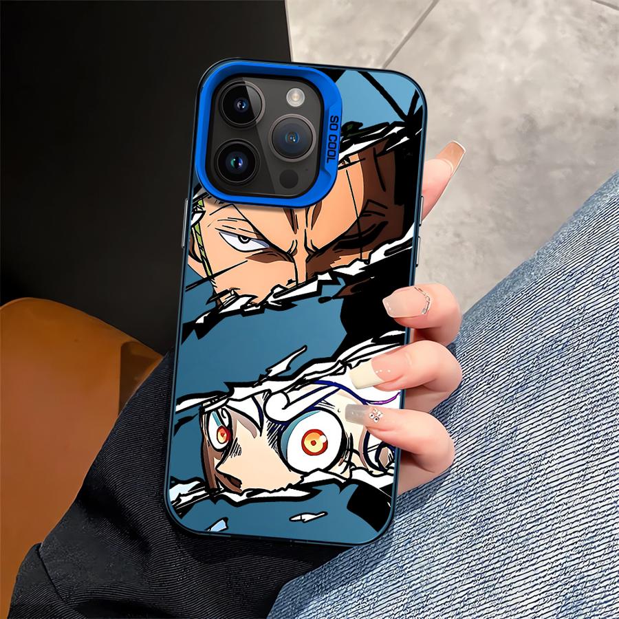 Case for iPhone 16e 11 12 13 Pro Max 14 15 16 Plus 17 Air Soft Shell One Piece Luffy Zoro