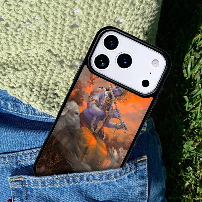 Indian God Lord Krishna phone case cover Compatible with for IPhone 17air 16e 15 14 13 12 11Pro Max 17 Air