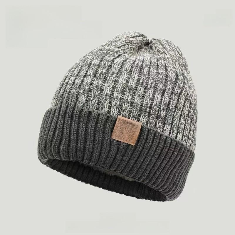 Knit Beanie Hat With Letter Embroidery For Winter Warmth And Casual Style