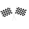 2PC Black And - Racer Waving Flag Black And - Flag
