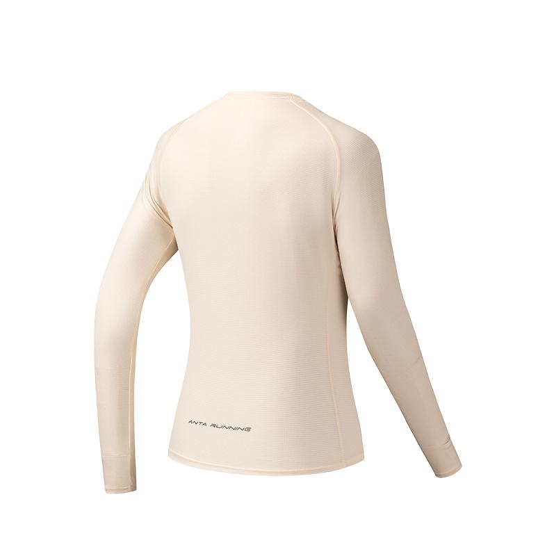 Anta Running Series Simple Round Neck Casual Long Sleeve T-Shirt Women Tops 962615401-6