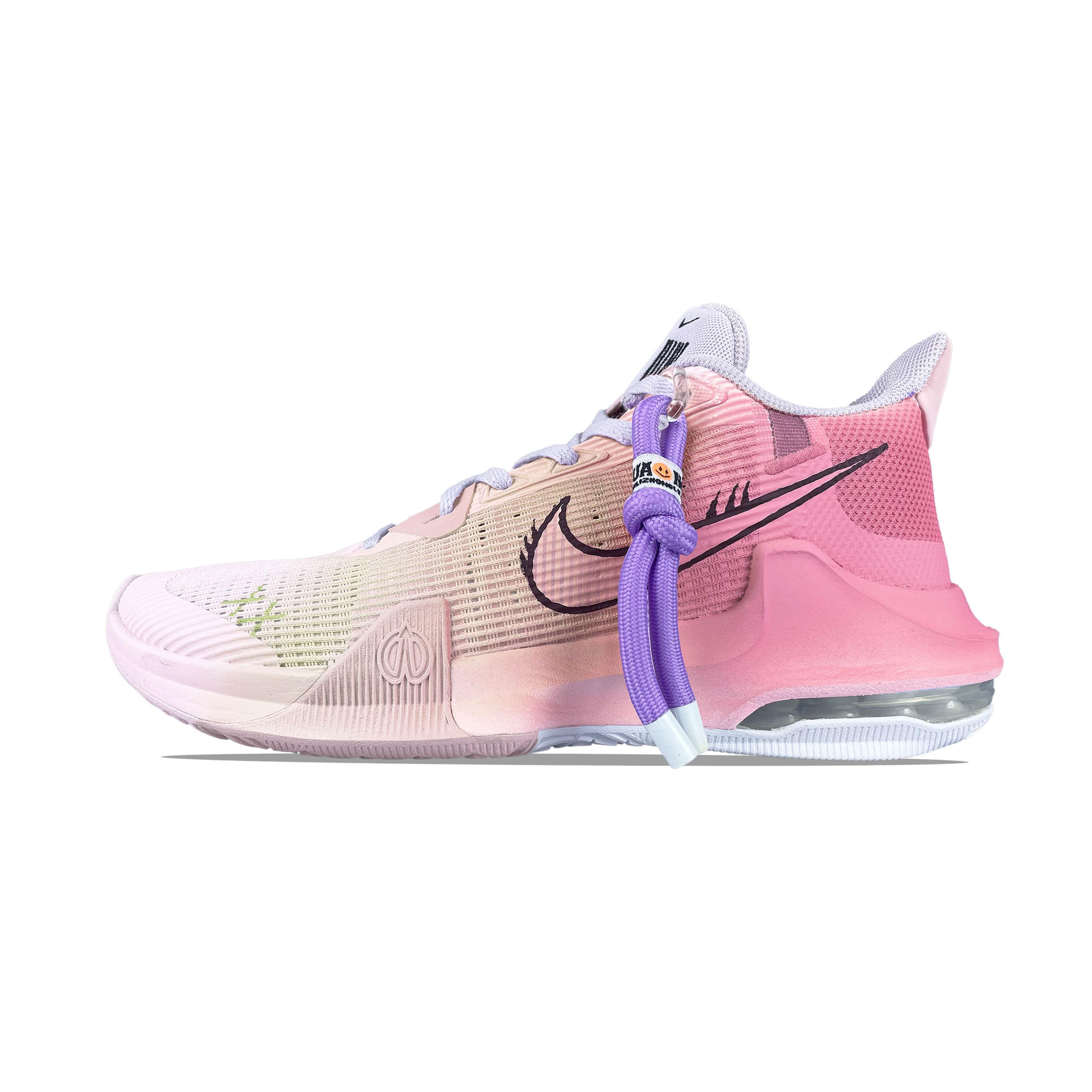

Nike Air Max Impact 3 Fabric Abrasion Resistant Support Low top Basketball Shoes Unisex Pink DC3725-101(Team761-) 44.5