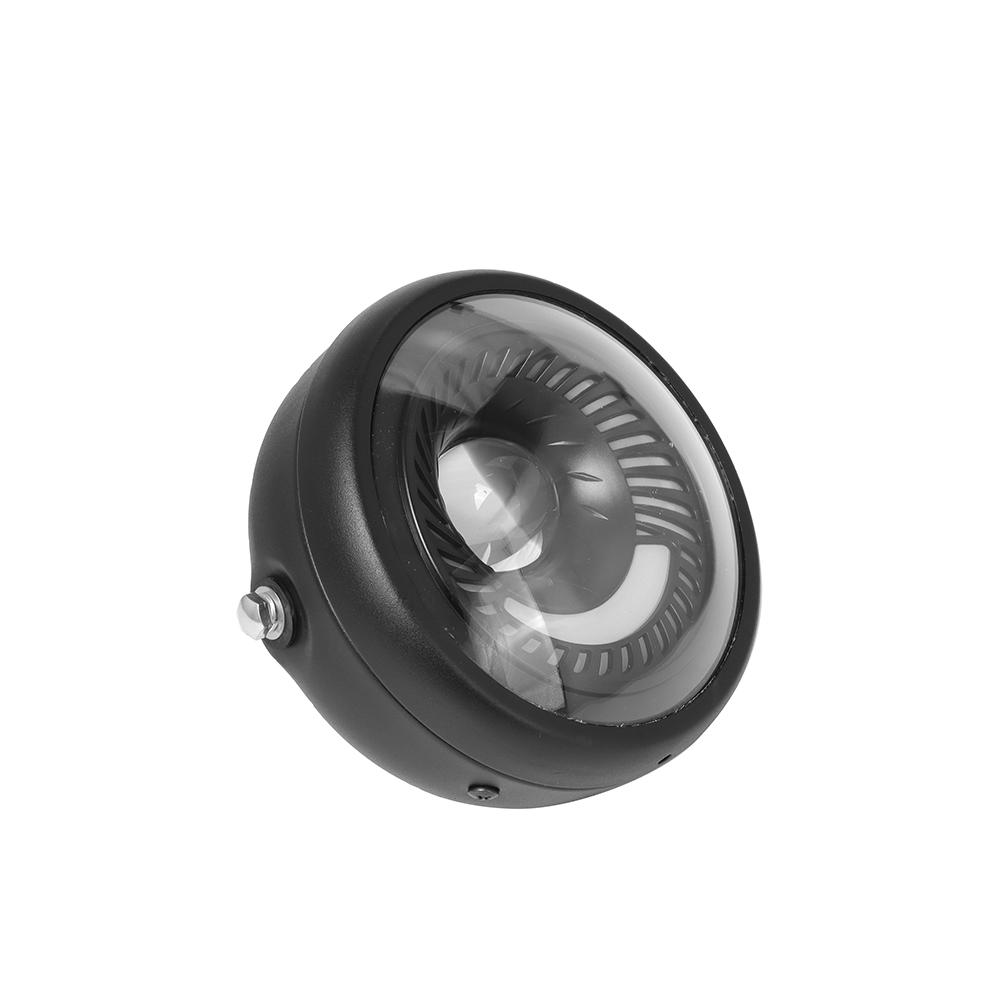 6.5 Inch Vintage Cafe Racer Led Headlight Hi/lo Beam Universal For Harley Sportster Softail Chopper