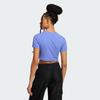 Adidas Originals Essentials Ribbed Crop Sport Tee Women Tops Cobalt-Blue IY9668