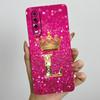 Back Cover For Huawei P30 ELE-L29 P 30 Pro VOG-L29 Crown Initial Letter Phone Case Liquid Soft Silicone Lens Protective Casing