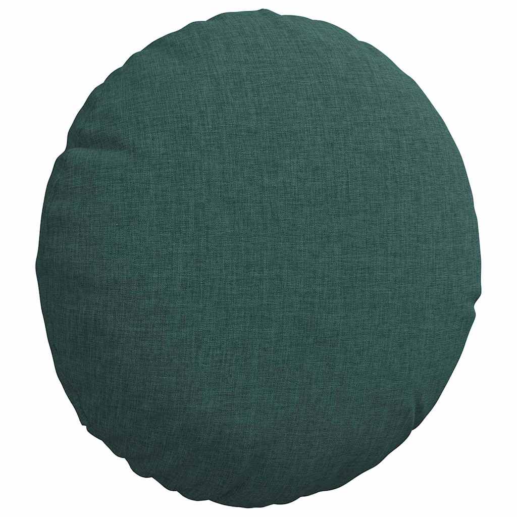 Seat Cushion 2 Pcs Dark Green Ø30 X 13 Cm Fabric