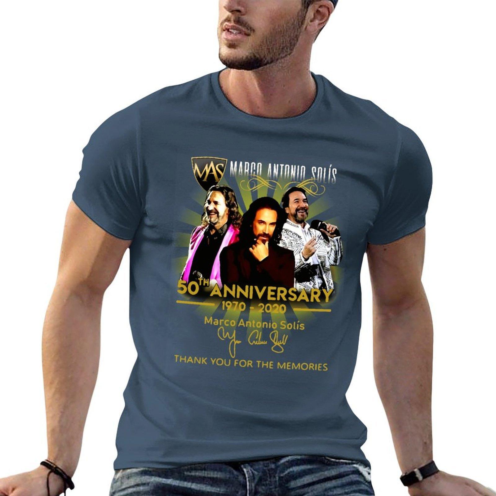 Marco Antonio Solis 50th Anniversary 1970 2020 Thank You For The Memories Tshirt Unisex T Shirt Cotton High Quality Tshirt S
