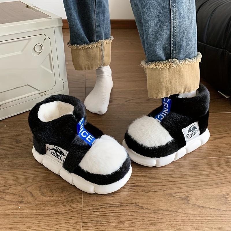 Unisex Winter Slippers with Thick EVA Sole - Plush Fleece Indoor/Outdoor Shoes, Non-Slip Warm Comfortable Casual Footwear for Men & Women