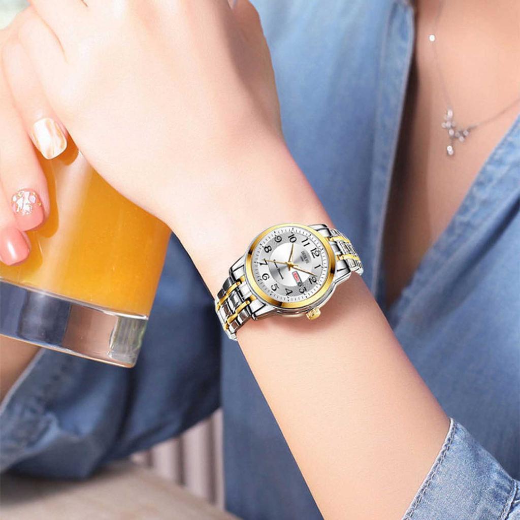 Niche light luxury waterproof fully automatic mechanical watch ladies watch women's steel belt new high-value hot style