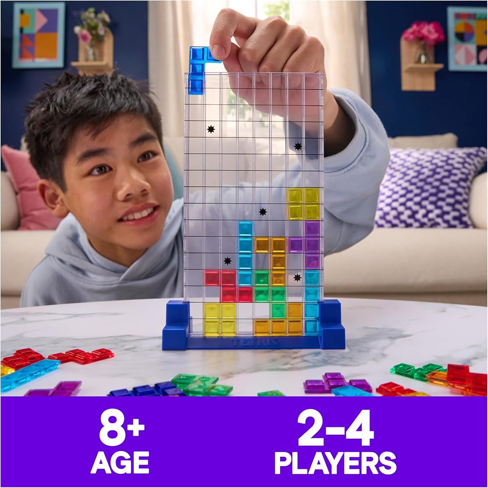 Spin Master Game, Tetris: Board Game, Play the Classic Puzzle Game Tetris In Real Life, Multiplay...