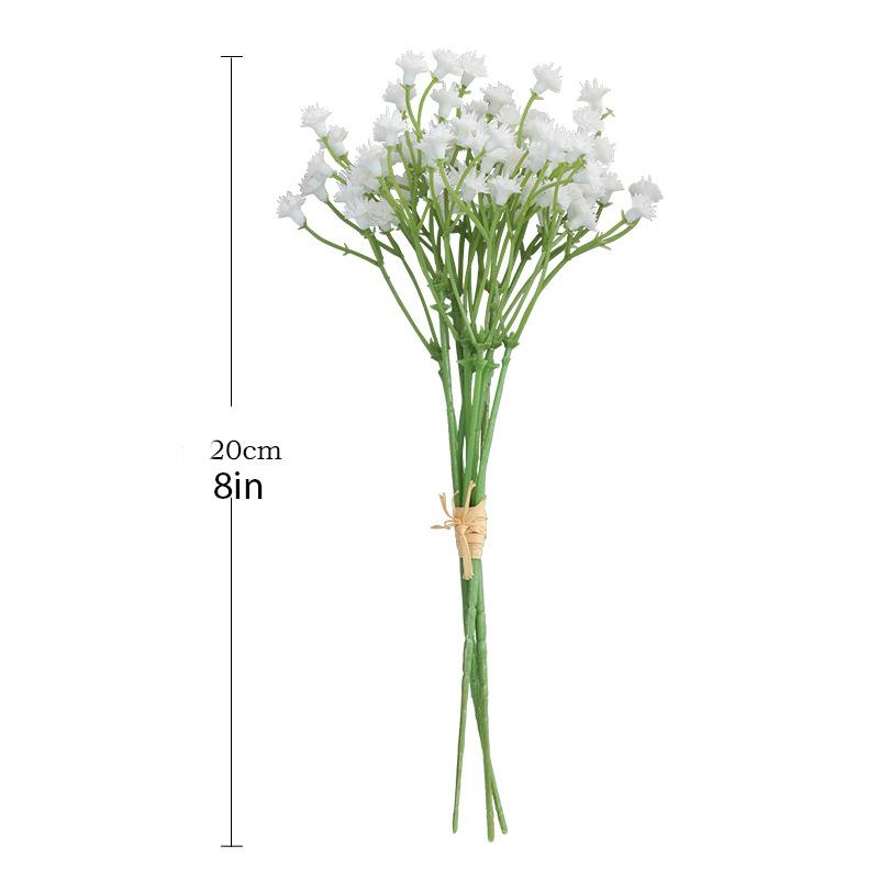 White Babys Breath Flowers Artificial White Fake Flowers Gypsophila DIY Floral Bouquets Arrangement Wedding Home Decor