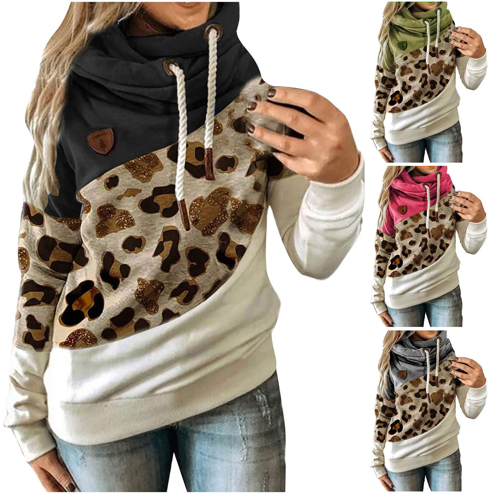 

Women s Casual Contrast Color Long Sleeve Top Pullover Sweatshir