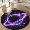 1pc Galaxy Rings Office Round Area Rug,  Mat Suitable ForOffice, Under Office Chairs Bedroom Living Room Home Decor, Room Deco