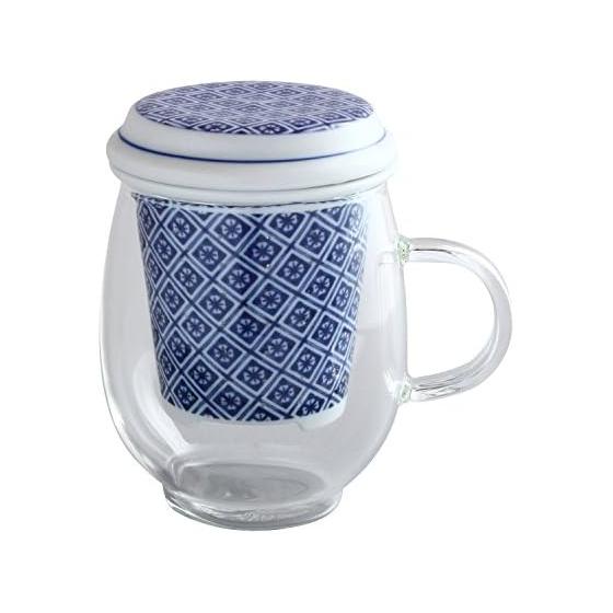 Toyo Ceramics Arita Ware Cerando Glass Stylish Mug Hana Cloisonn IW-002