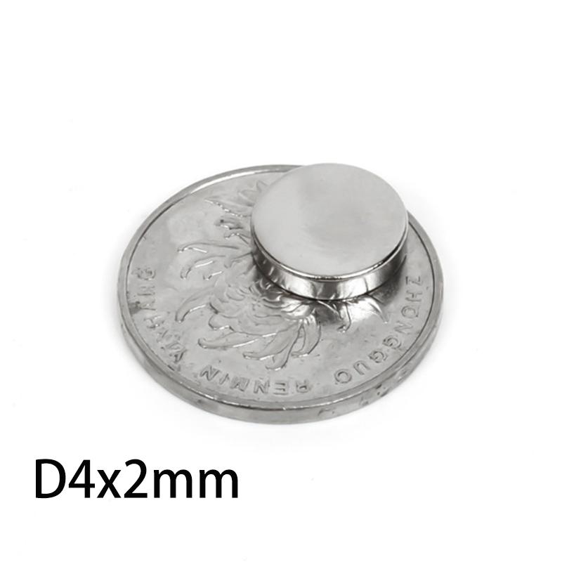 

4x2mm Mini Round Magnets - Bulk Small Thin Refrigerator Magnets for DIY, Office, Whiteboard, Craft Kits - Strong & Lightweight