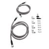 6AN 70 Inch Transmission Fluid Oil Cooler Hose Line Kit Stainless Steel PTFE Woven Replacement for 4L80E TH350 TH400