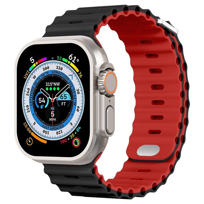 Ocean Armband für Apple Watch Ultra 3 2 Band 49mm Serie 45mm 41mm 46mm 42mm 40 44mm Silikon Uhrenarmband iWatch 11 10 9 8 7 6 5 SE2