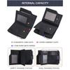 Men Tirfold Short Wallet Multi-Slot Money Clip Simple Vertical Zipper Card Holder Purse