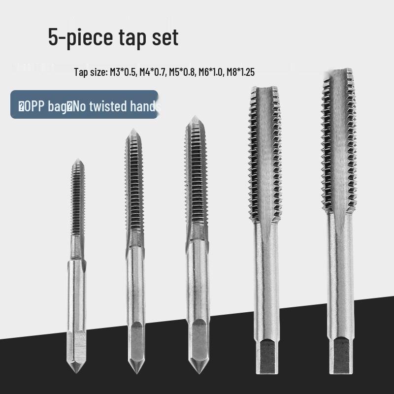 Manual Tap and Die Set: Tapping Drill Bits & Wrench Kit M3-M30
