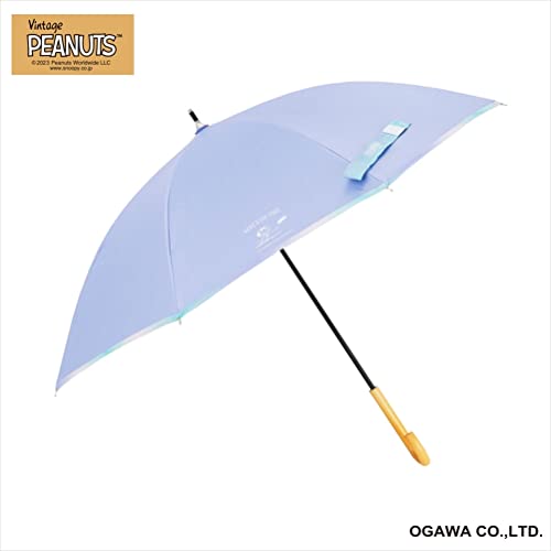 Ogawa Snoopy Parasol for Women, 99.9% UV Protection, Heat-Shielding, Water-Repellent, Peanuts Joe Cool, Purple, 50cm, 8 Ribs, 56179